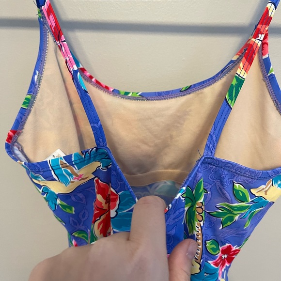 Islander Vintage Hawaiian Print One Piece Bathing Suit - Picture 4 of 6